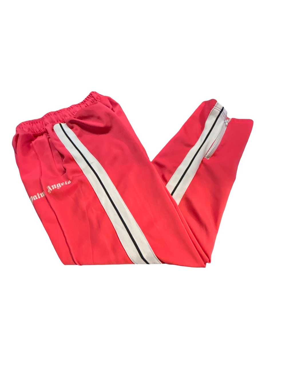 Palm Angels Classic Track Pants Coral Pink White Stripe Size Small Streetwear